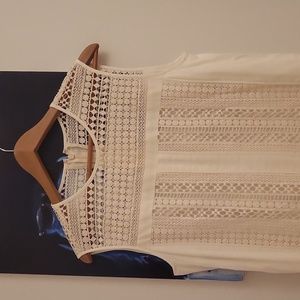 White All Cotton Lace J Crew Dress